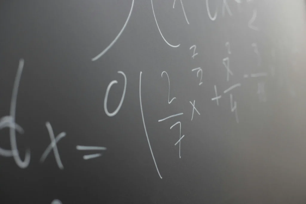 maths on a blackboard