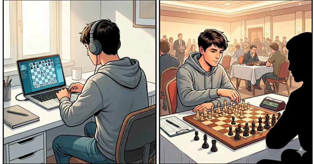 online elo related to over the board